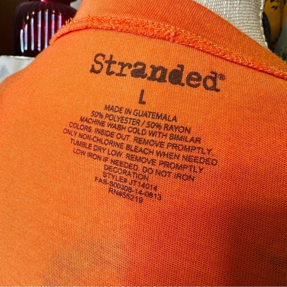 Stranded Orange Halloween Tee Size Large - Picture 5 of 5